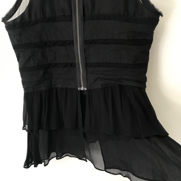 Nicole Miller Artelier Silk Zipper Back Blouse - Picture 2 of 12